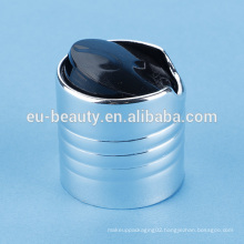 24/410 shiny silver aluminum press cap with thread